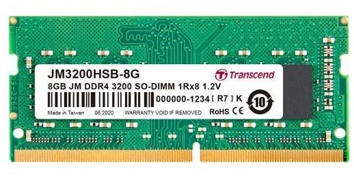 Оперативная память 8Gb DDR4 3200MHz Transcend SO-DIMM (JM3200HSB-8G) 11501 - фото 12756