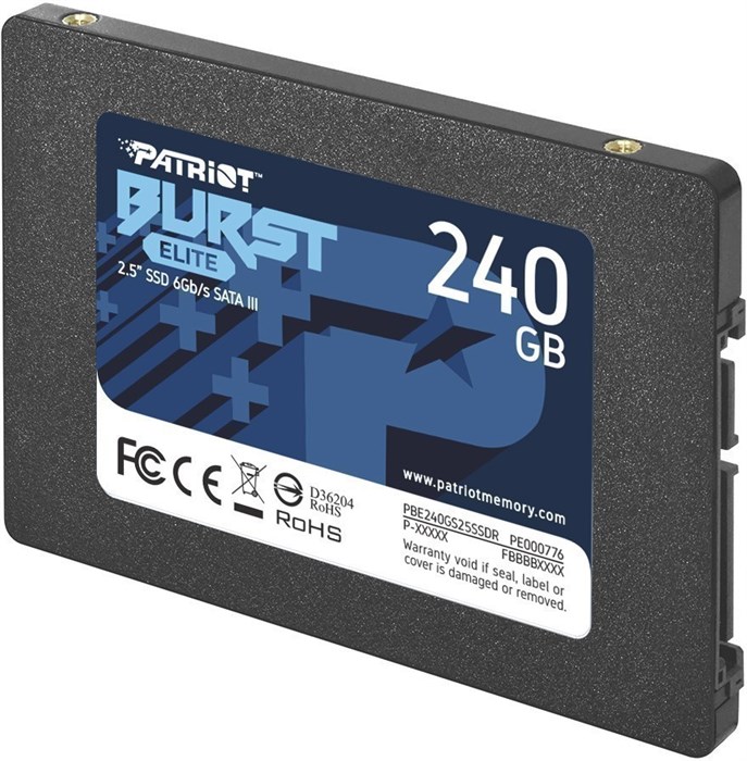 Накопитель SSD 240Gb Patriot Burst Elite (PBE240GS25SSDR) 12077 - фото 13502