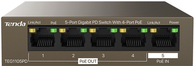 Коммутатор (свитч) Tenda TEG1105PD 12314 - фото 13839