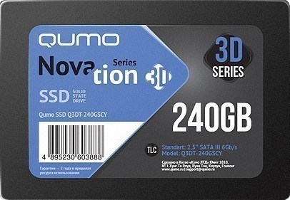 Накопитель SSD 240Gb QUMO Novation (Q3DT-240GSCY) 12503 - фото 14086