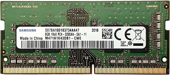 Оперативная память 8Gb DDR4 3200MHz Samsung SO-DIMM OEM 12578 - фото 14176