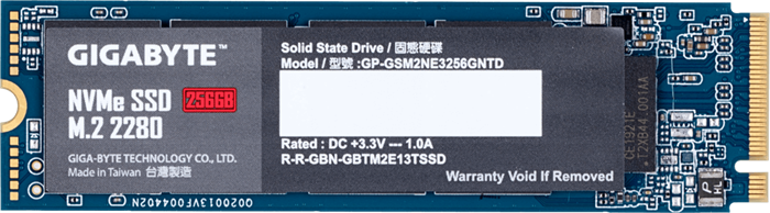 Накопитель SSD 256Gb Gigabyte (GP-GSM2NE3256GNTD) 14097 - фото 16446