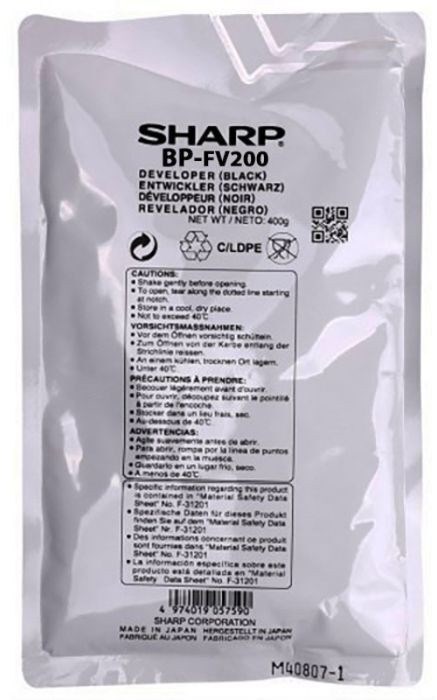 Девелопер Sharp BP-FV200 Black 14146 - фото 16524