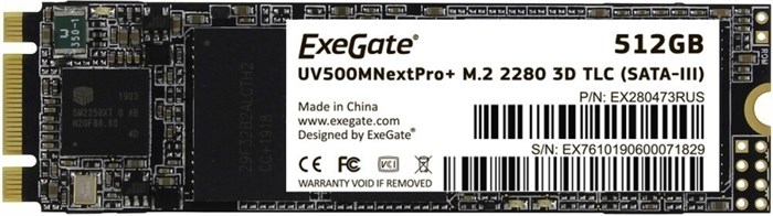 Накопитель SSD 512Gb ExeGate NextPro+ M.2 (UV500TS512) 14438 - фото 16954