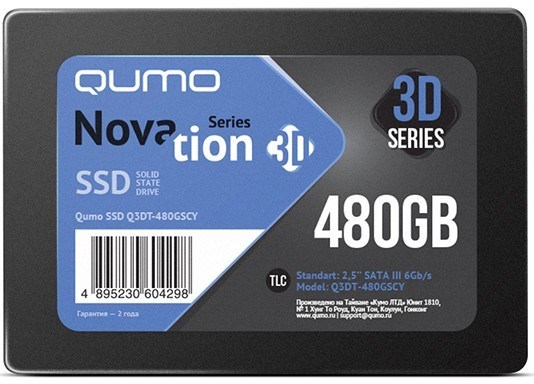 Накопитель SSD 480Gb QUMO Novation (Q3DT-480GSCY) 14514 - фото 17068