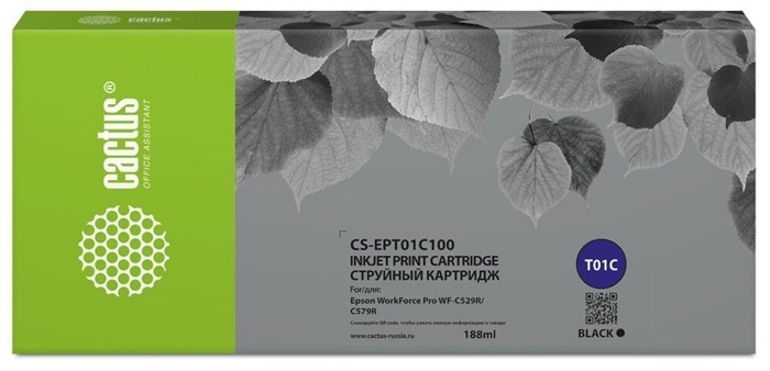 Картридж Cactus CS-EPT01C100 Black 14840 - фото 17540