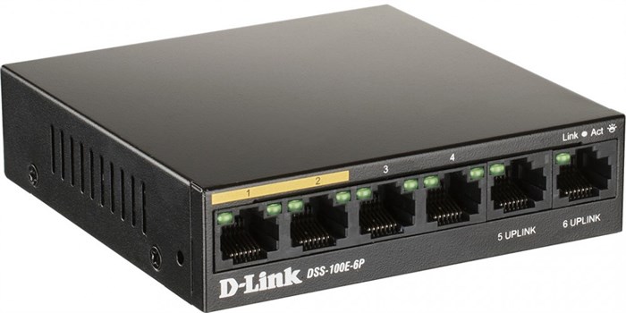 Коммутатор (свитч) D-Link DSS-100E-6P 14894 - фото 17620