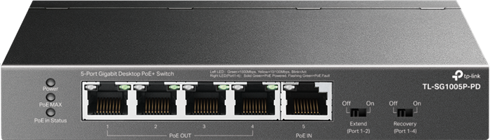 Коммутатор (свитч) TP-Link TL-SG1005P-PD 15155 - фото 18102