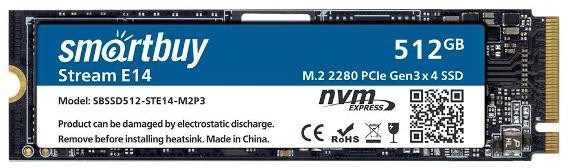 Накопитель SSD 512Gb SmartBuy Stream E14 (SBSSD512-STE14-M2P3) 15978 - фото 19521