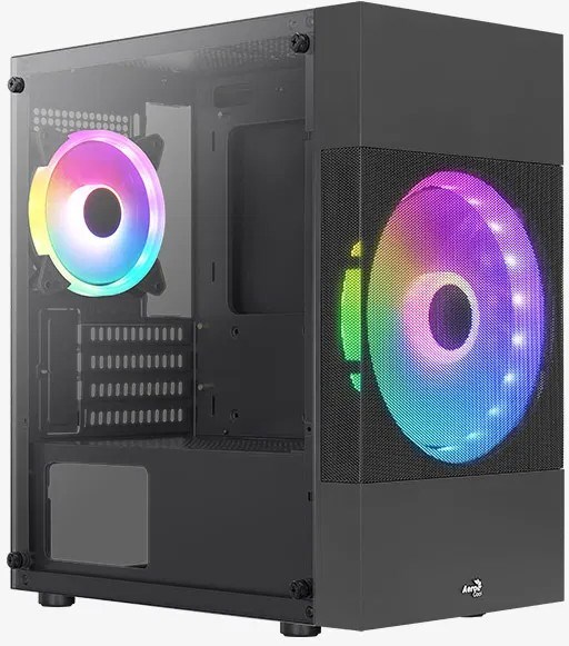 Корпус AeroCool Atomic Lite-G-BK-v2 Black 16662 - фото 20778