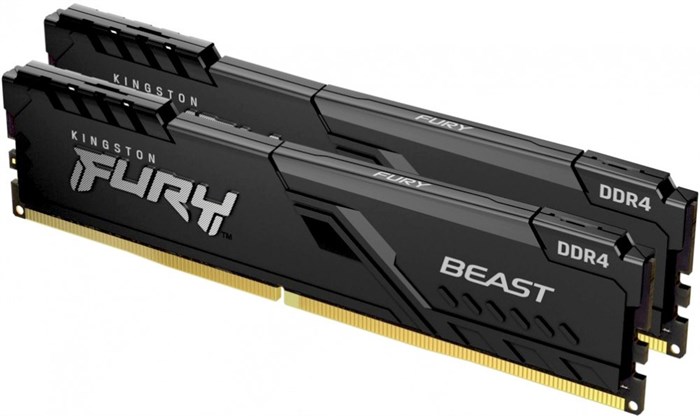 Оперативная память 16Gb DDR4 3200MHz Kingston Fury Beast Black (KF432C16BBK2/16) (2x8Gb KIT) 16993 - фото 21461