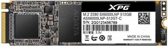 Накопитель SSD 512Gb ADATA XPG SX6000 Lite (ASX6000LNP-512GT-C) 17219 - фото 21943