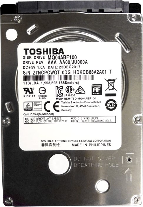 Жёсткий диск 1Tb SATA-III Toshiba (MQ04ABF100) 17406 - фото 22353