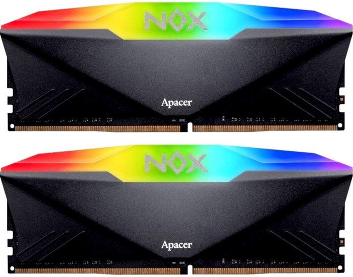 Оперативная память 16Gb DDR4 3200MHz Apacer NOX RGB Black (AH4U16G32C28YNBAA-2) (2x8Gb KIT) 17654 - фото 22862