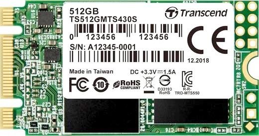 Накопитель SSD 512Gb Transcend MTS430 (TS512GMTS430S) 17853 - фото 23332