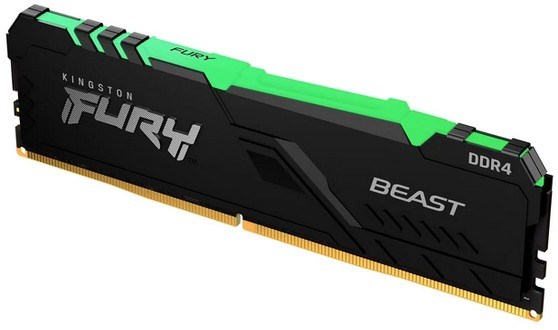 Оперативная память 16Gb DDR4 3733MHz Kingston Fury Beast RGB (KF437C19BB1A/16) 18340 - фото 24335