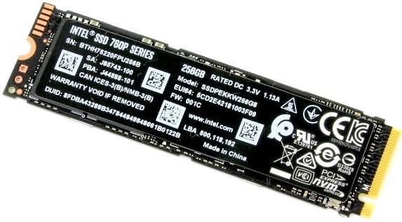 Накопитель SSD 256Gb Intel 760p Series (SSDPEKKW256G8XT) 18691 - фото 25101