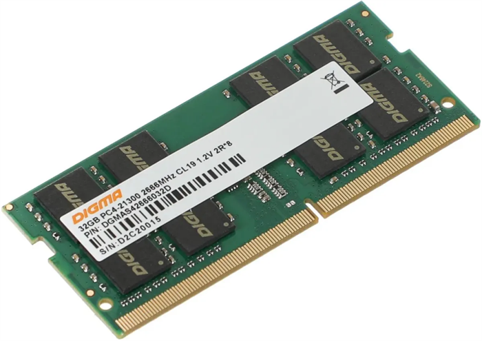 Оперативная память 32Gb DDR4 2666MHz Digma SO-DIMM (DGMAS42666032D) 18884 - фото 25575