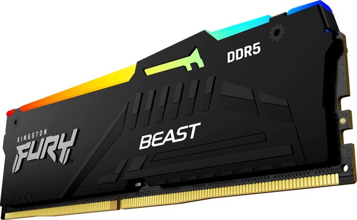 Оперативная память 16Gb DDR5 6000MHz Kingston Fury Beast RGB (KF560C40BBA-16) 19573 - фото 27259