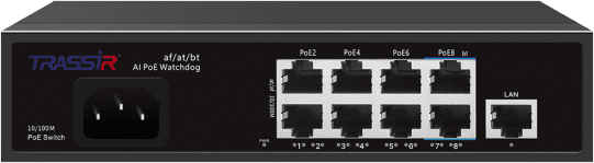 Коммутатор (свитч) TRASSIR TR-NS1109-120-8POE 19723 - фото 27525