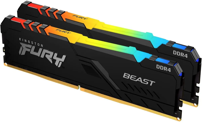 Оперативная память 32Gb DDR4 2666MHz Kingston Fury Beast RGB (KF426C16BB12AK2/32) (2x16Gb KIT) 20461 - фото 29070