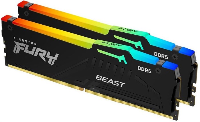 Оперативная память 16Gb DDR5 6000MHz Kingston Fury Beast RGB (KF560C40BBAK2-16) (2x8Gb KIT) 21252 - фото 30659