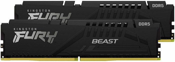 Оперативная память 16Gb DDR5 5600MHz Kingston Fury Beast (KF556C40BBK2-16) (2x8Gb KIT) 21603 - фото 31415