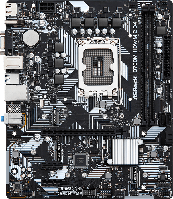 Материнская плата ASRock B760M-HDV/M.2 D4 21732 - фото 31652