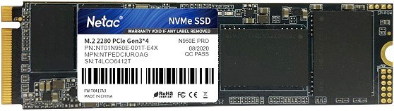 Накопитель SSD 1Tb Netac N950E Pro (NT01N950E-001T-E4X) 21765 - фото 31761