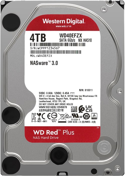 Жёсткий диск 4Tb SATA-III WD Red Plus (WD40EFZX) 22063 - фото 32389