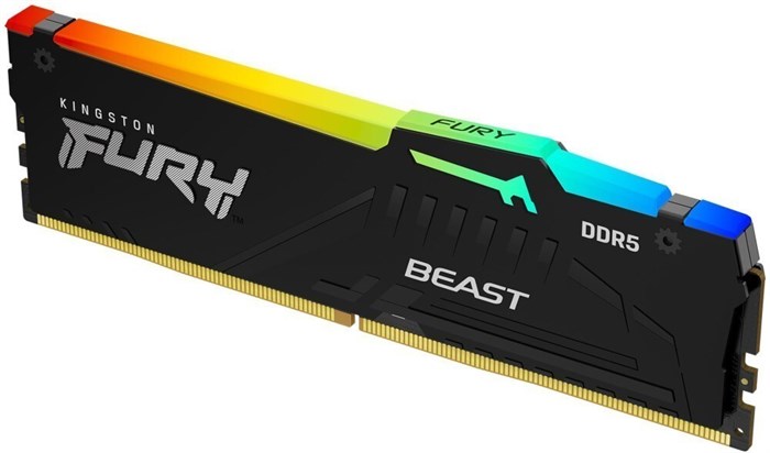 Оперативная память 32Gb DDR5 5600MHz Kingston Fury Beast RGB (KF556C40BBA-32) 22716 - фото 33729