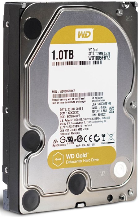 Жёсткий диск 1Tb SATA-III WD Gold (WD1005FBYZ) 22874 - фото 34050