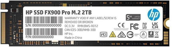 Накопитель SSD 2Tb HP FX900 Pro (4A3U1AA) 23813 - фото 35812