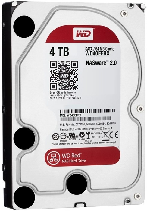 Жёсткий диск 4Tb SATA-III WD Red (WD40EFRX) 24264 - фото 36778