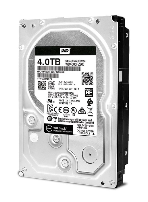 Жёсткий диск 4Tb SATA-III WD Black (WD4005FZBX) 24623 - фото 37617