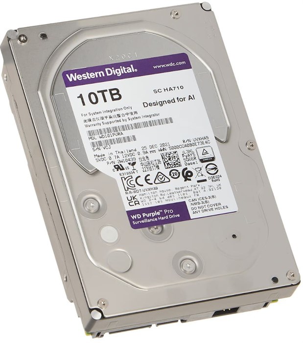 Жёсткий диск 10Tb SATA-III WD Purple Pro (WD101PURA) 24658 - фото 37680