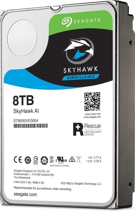 Жёсткий диск 8Tb SATA-III Seagate SkyHawk AI (ST8000VE0004) 24903 - фото 38220