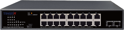 Коммутатор (свитч) TRASSIR TR-NS14202S-185-16POE 24926 - фото 38253