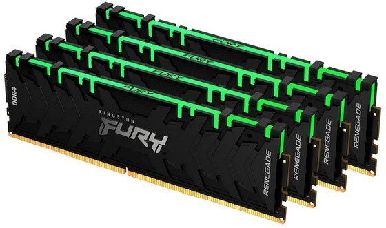 Оперативная память 64Gb DDR4 3600MHz Kingston Fury Renegade RGB (KF436C16RB1AK4/64) (4x16Gb KIT) 25273 - фото 38957