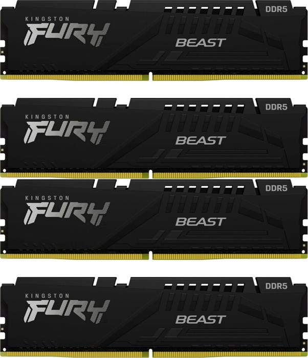 Оперативная память 64Gb DDR5 6000MHz Kingston Fury Beast (KF560C40BBK4-64) (4x16Gb KIT) 25738 - фото 39983