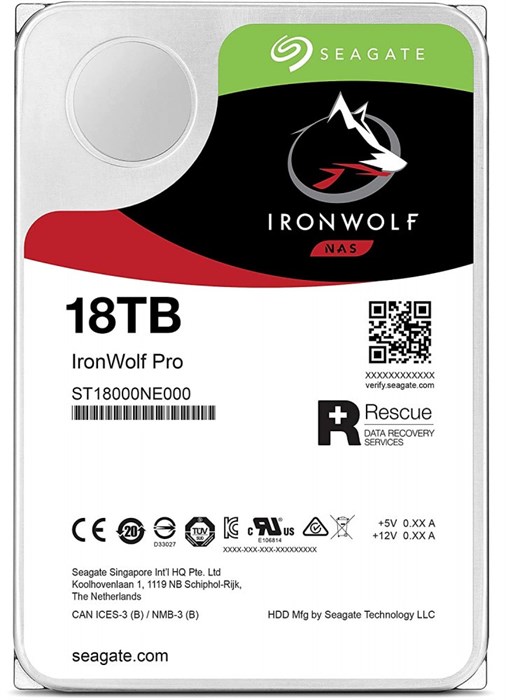 Жёсткий диск 18Tb SATA-III Seagate IronWolf Pro (ST18000NE000) 26782 - фото 42250