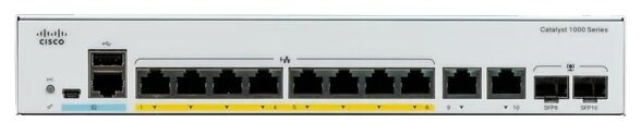 Коммутатор (свитч) Cisco C1000-8P-2G-L 27276 - фото 43427