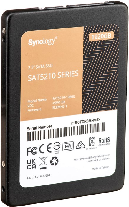 Накопитель SSD Synology SAT5210-1920G 27362 - фото 43627