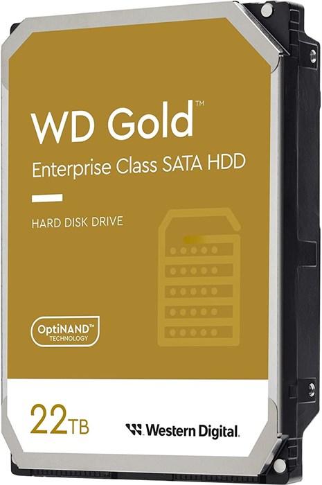 Жёсткий диск 22Tb SATA-III WD Gold (WD221KRYZ) 27584 - фото 44237