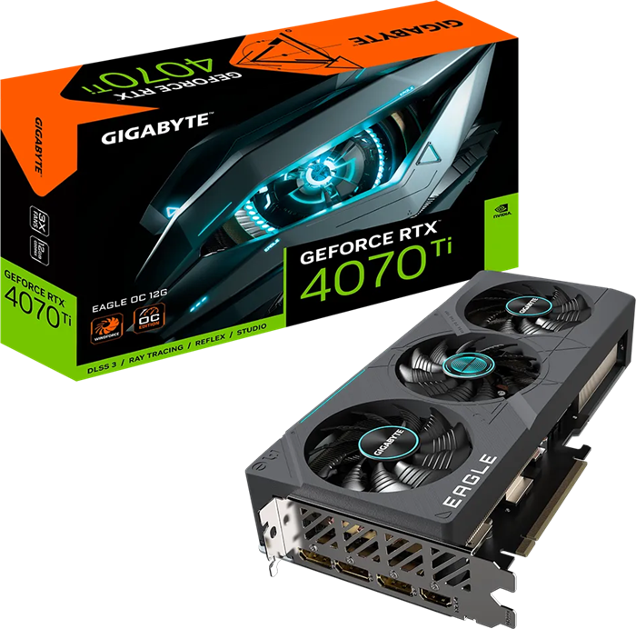 Видеокарта NVIDIA GeForce RTX 4070 Ti Gigabyte 12Gb (GV-N407TEAGLE OC-12GD 2.0) 27760 - фото 44781