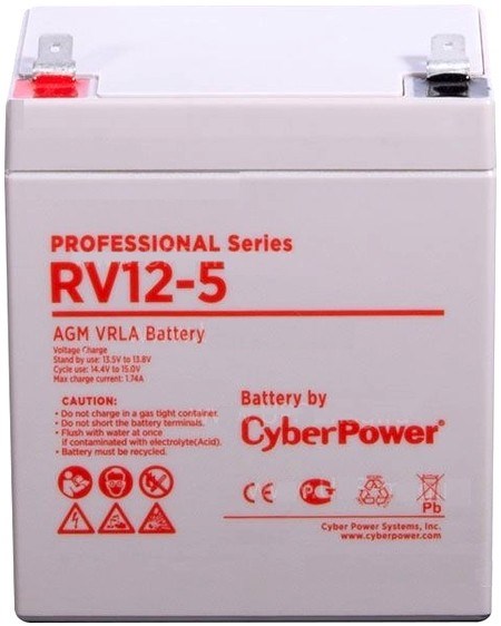 Аккумуляторная батарея CyberPower RV 12-5 29060 - фото 46809