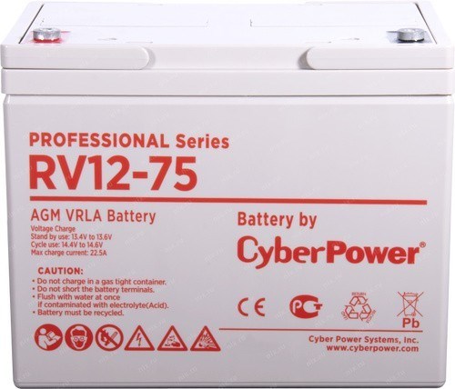 Аккумуляторная батарея CyberPower RV 12-75 29234 - фото 46996