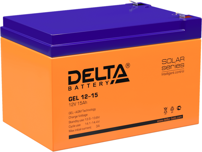 Аккумуляторная батарея Delta GEL 12-15 29293 - фото 47059