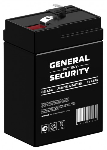 Аккумуляторная батарея General Security GSL4.5-6 29447 - фото 47225