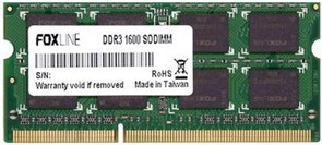 Оперативная память 4Gb DDR-III 1600MHz Foxline SO-DIMM (FL1600D3S11SL-4G(H)) 11049